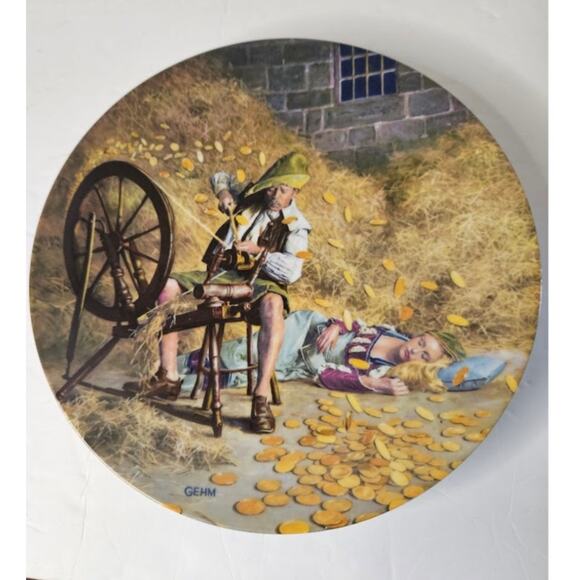 VTG Charles Gehm Rumpelstilzchen Runpunzel Fairy Tales collector plates Bradford - Picture 3 of 7